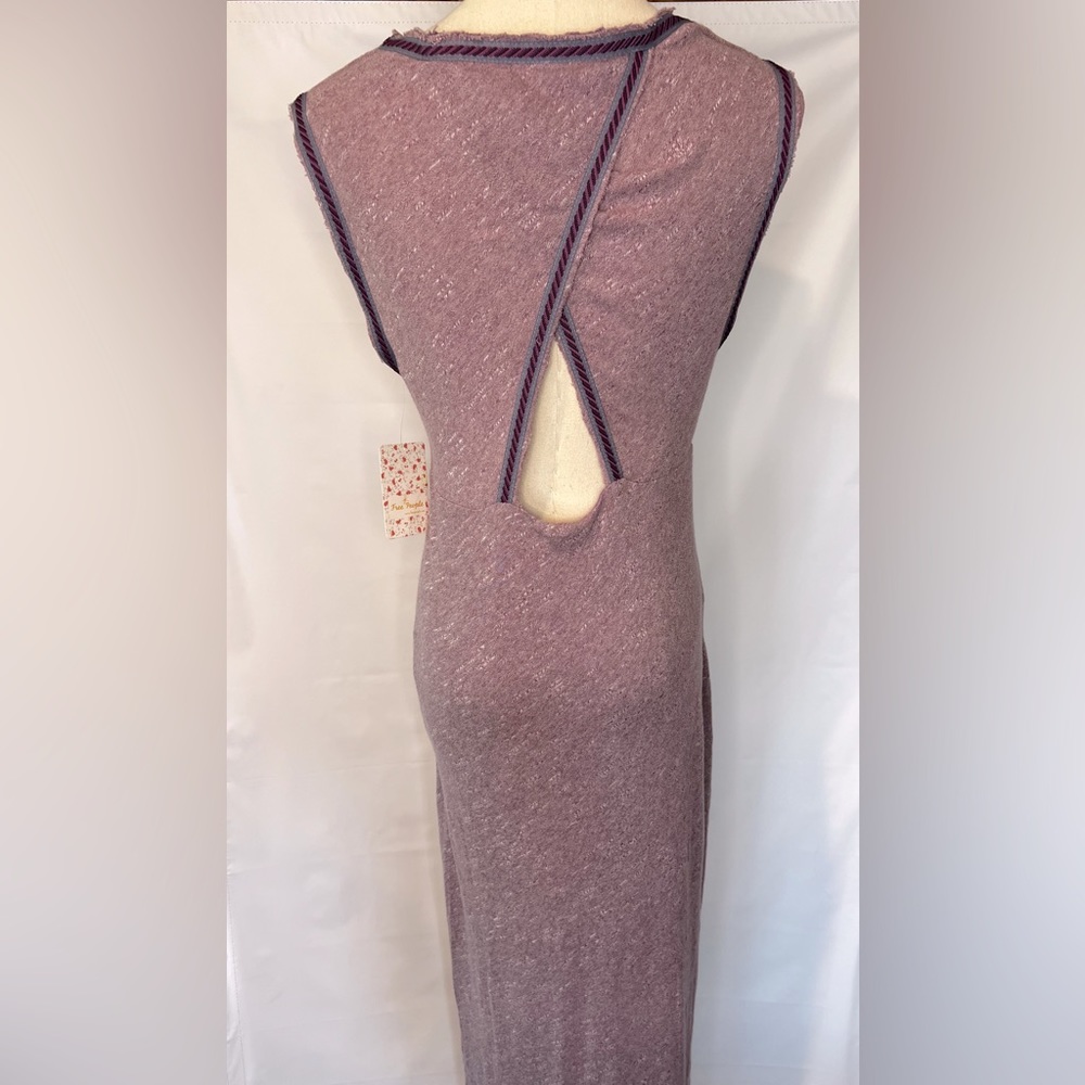 NWT Free People Sabrina Maxi Dress in Lavender Heather - Picture 5 of 12